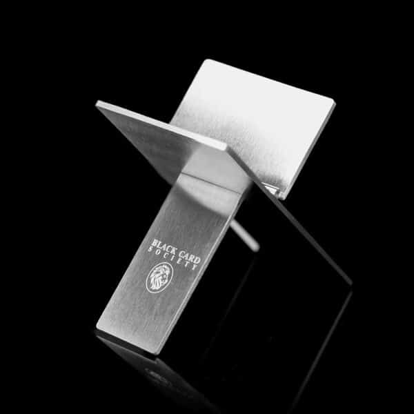 Customized Black Card Society Cigar Stand-Silver