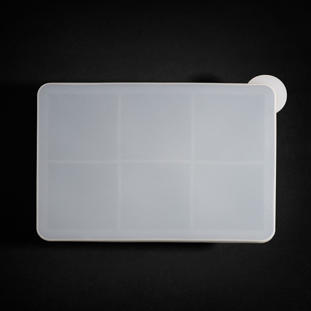 Large 2” Silicone Ice Cube Mold w/ Clear Lid-Black