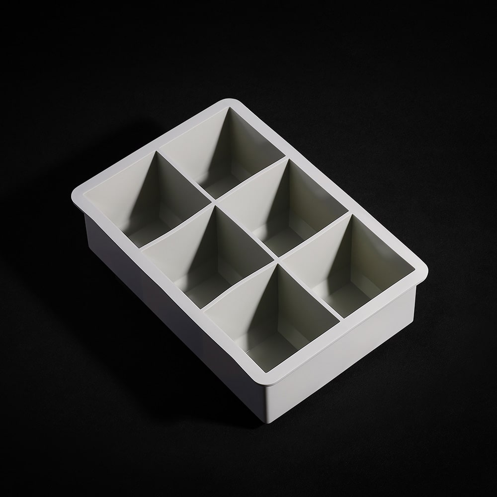 Large 2” Silicone Ice Cube Mold w/ Clear Lid-Lime Green